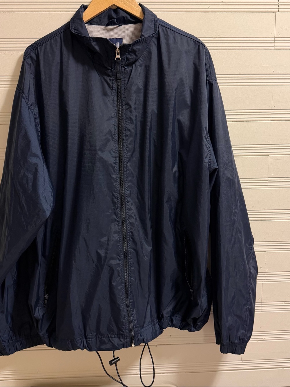 Vintage GAP Navy Nylon Windbreaker Jacket Mesh Lined Oversized